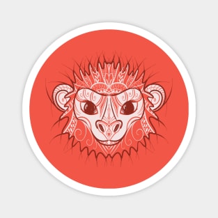 Monkey - Chinese Zodiac - Animal Drawing Magnet